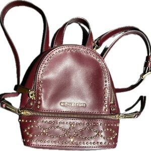 Michael Kors Burgundy Backpack
